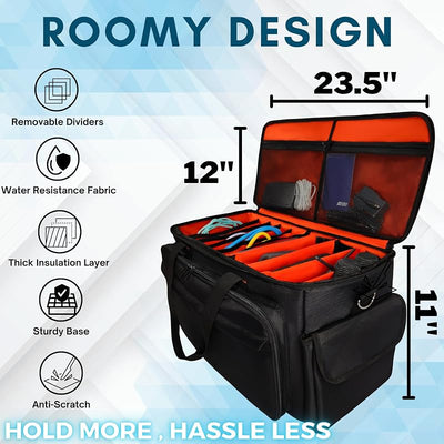 Bolsa archivo DJ tela 1680D con divisores para micrófonos