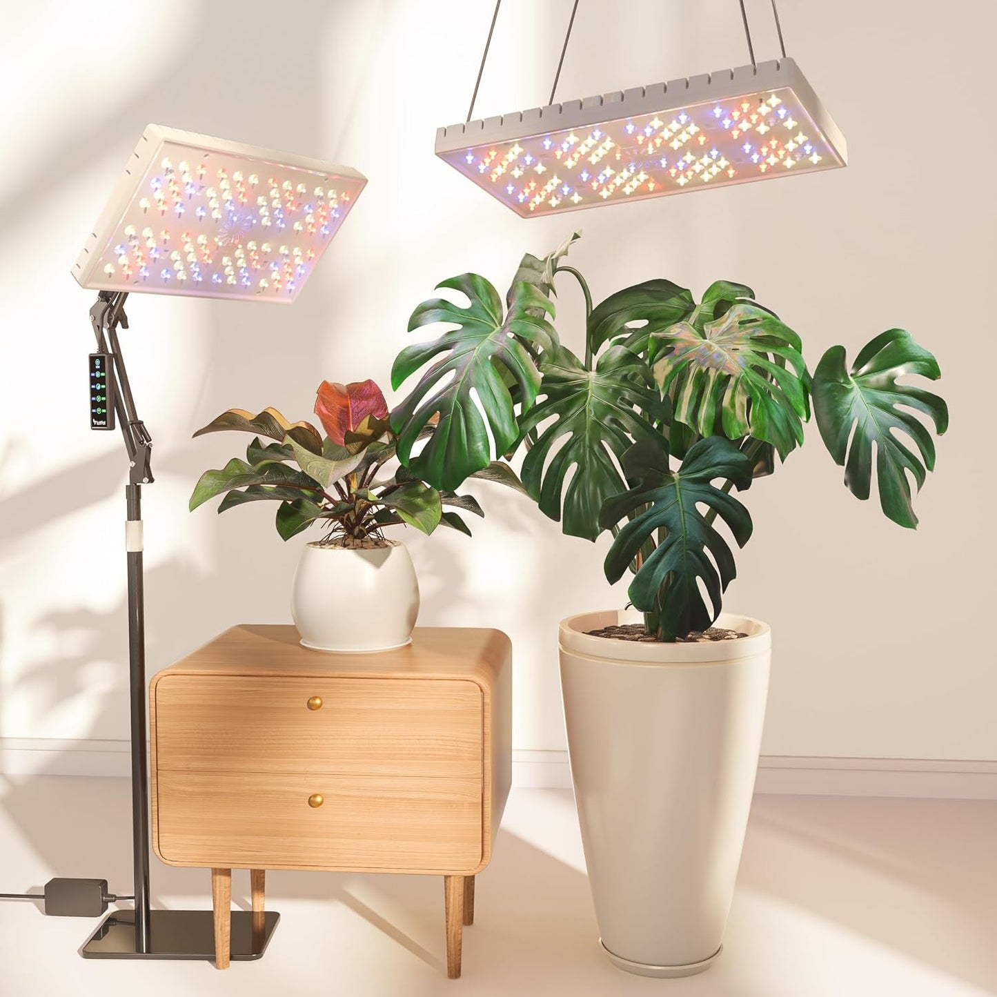 Luz LED cultivo plantas interior 60W 2x2pies 8 niveles