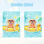 Bandera jardín doble cara lino 12x18pulg texto welcome pool