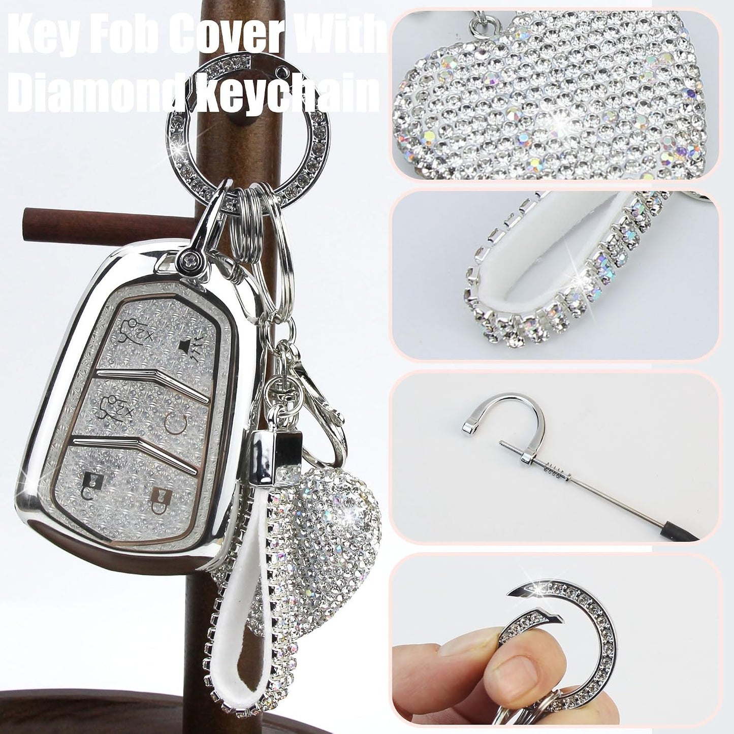 Funda llavero diamante comp Cadillac Escalade ATS CT6