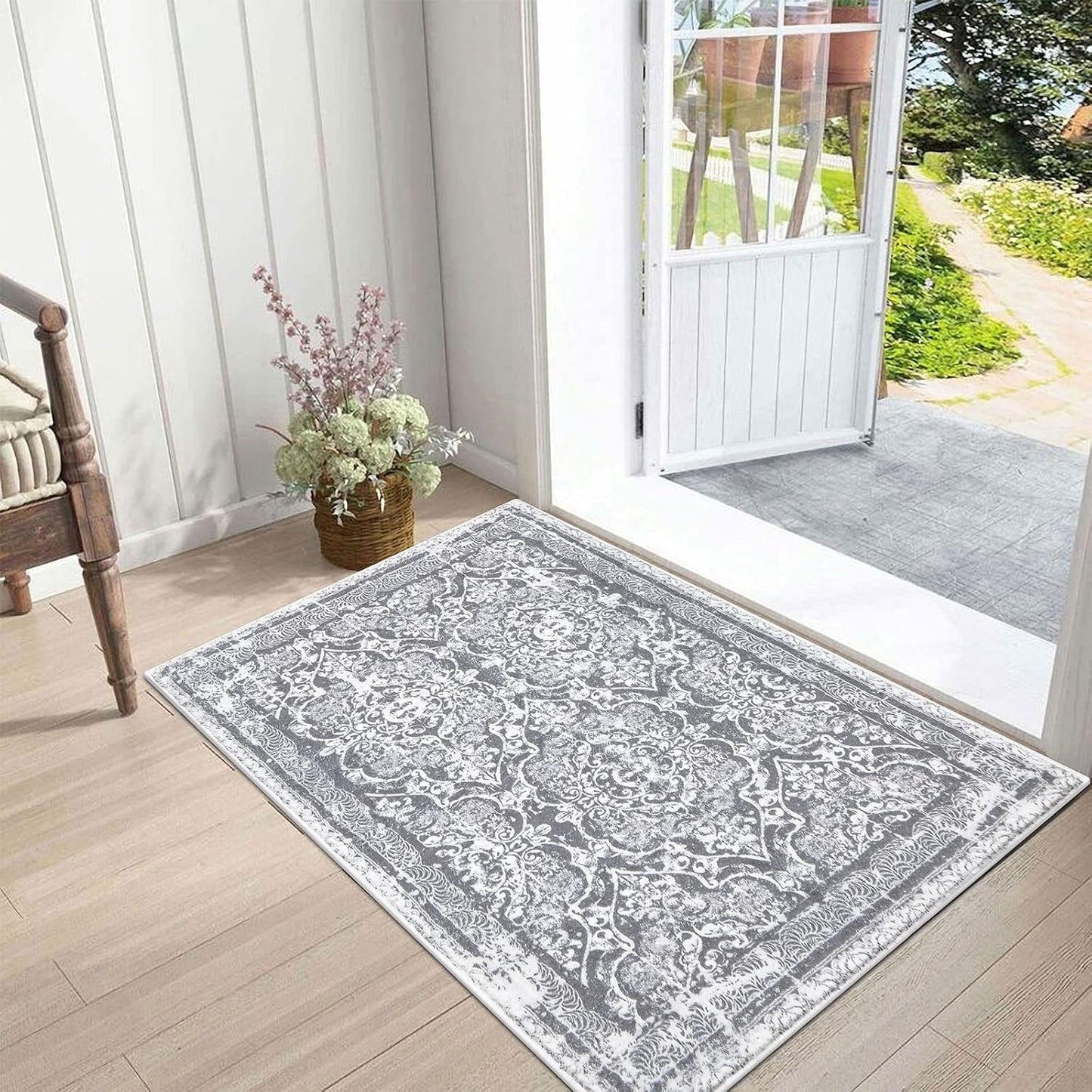 Alfombra antideslizante lavable estilo granja 61x91cm