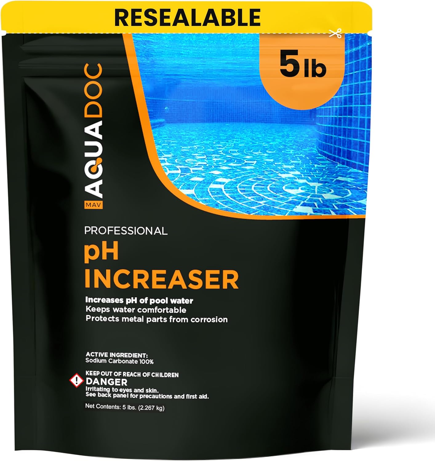 Producto químico para piscina aumenta pH 5lb