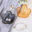 Bandeja cristal soporte joyas anillos collares pulseras gris