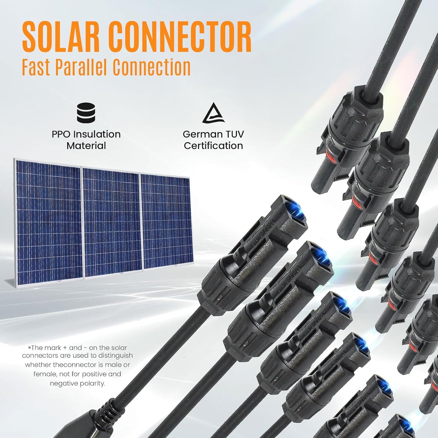 Conector panel solar 6 a 1 divisor paralelo