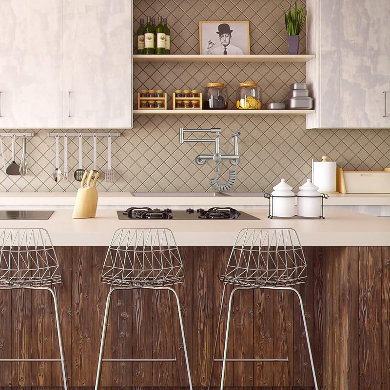 Grifo fregadero cocina pared 4-8" plegable rociador lateral