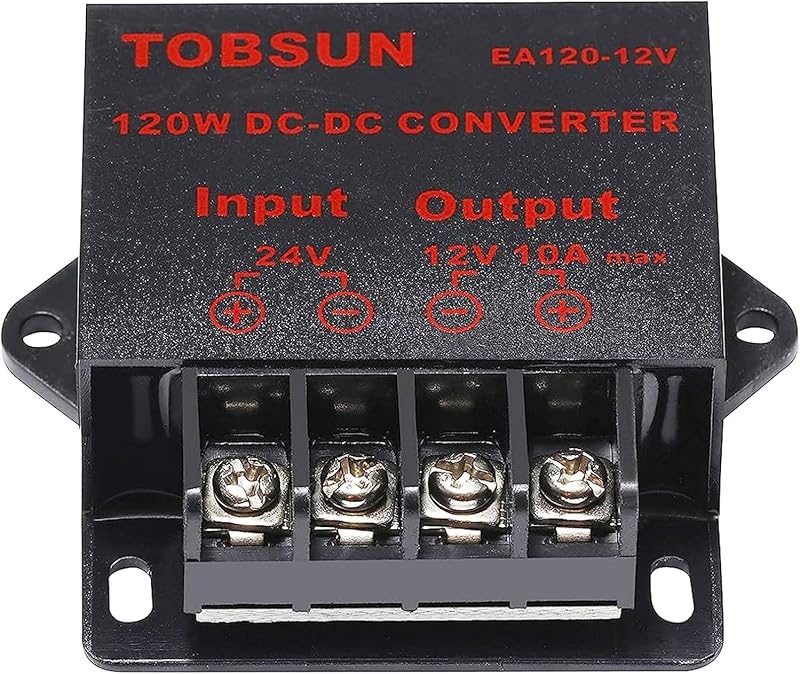 Convertidor CC 24v a 12v 10a 120w para auto camión RV