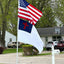Bandera cruz cristiana 2x3pulg nailon doble cara latón