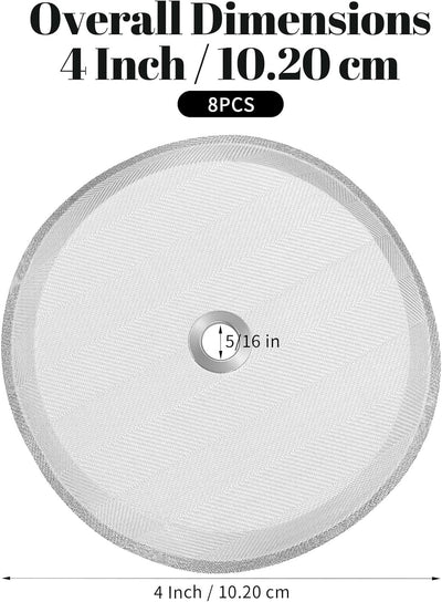 8 Pzas Filtro prensa francesa acero inox 34oz plata