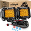 2 Luces LED Ámbar 4" 60W Haz Puntual y Disperso