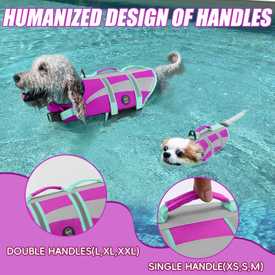 Chaleco salvavidas perros XL color morado para nadar