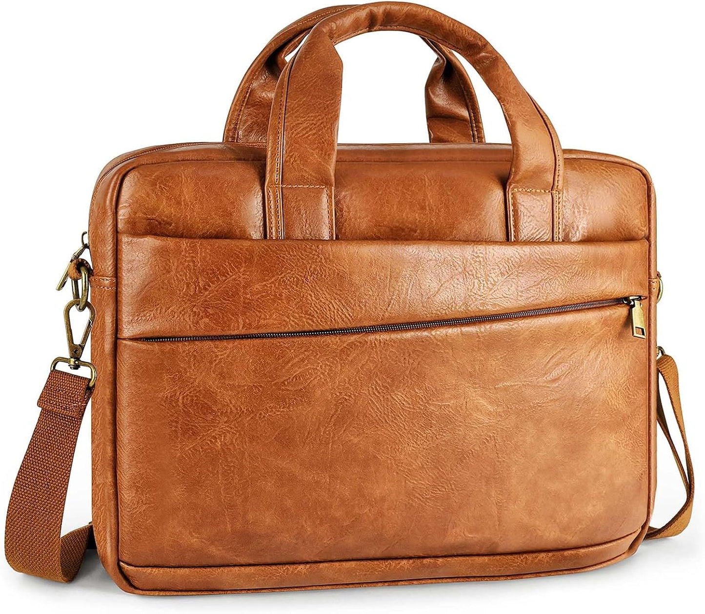Bolso bandolera PU 15.6pulg para laptop hombre trabajo