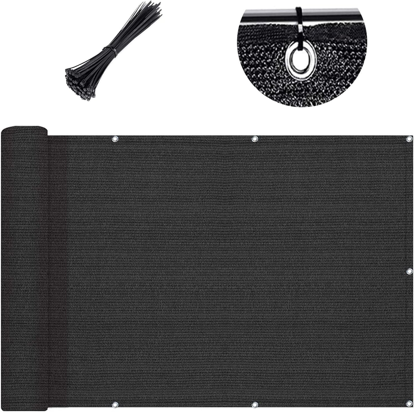 Red privacidad 3x10" negro balcón patio UV