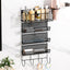 Organiz. herramientas cabello metal pared 4 niveles ganchos