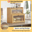 Panera bambú doble capa soporte pan encimera cocina