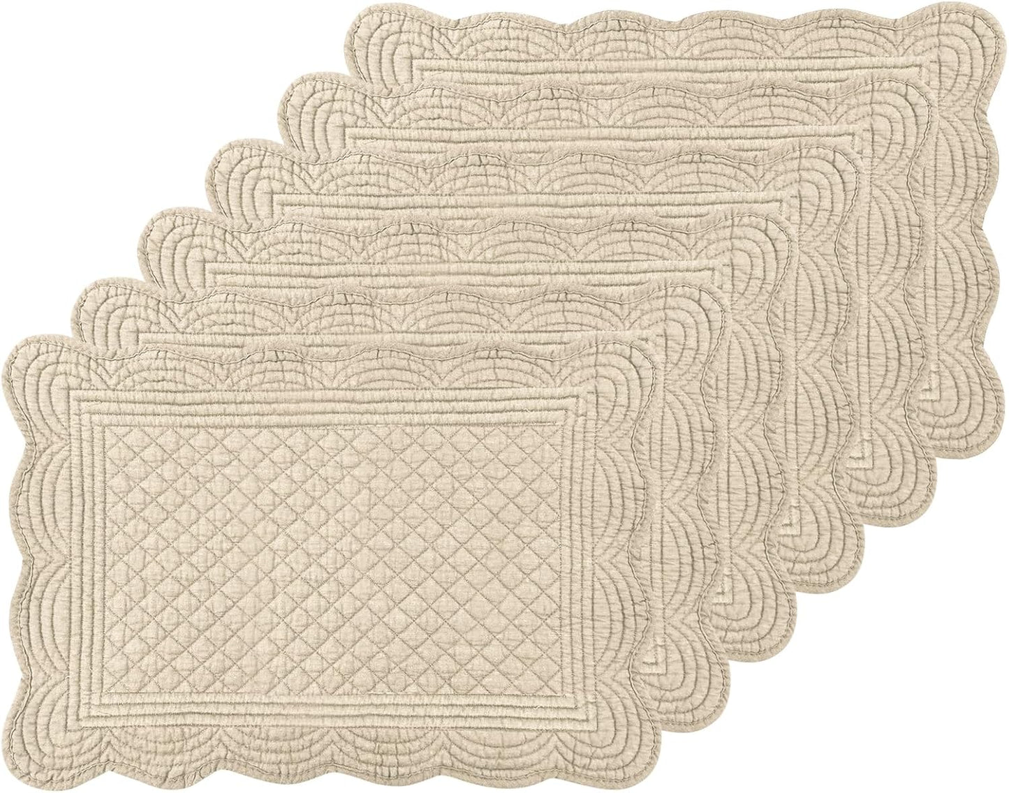 Set 6 manteles individuales algodón 18x13pulg cocina comedor