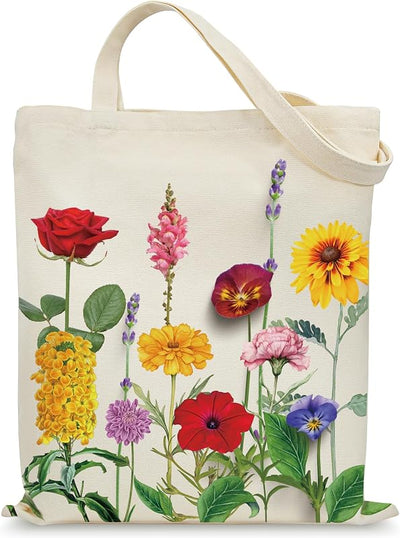 Bolsa tote lona con bolsillos reutilizable regalo navidad