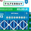 Filtro aire 20x20x4" MERV13 plisado HVAC AC 4 pzas