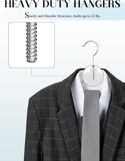 50 Perchas Plástico Antiderrap con Gancho Giratorio 360º
