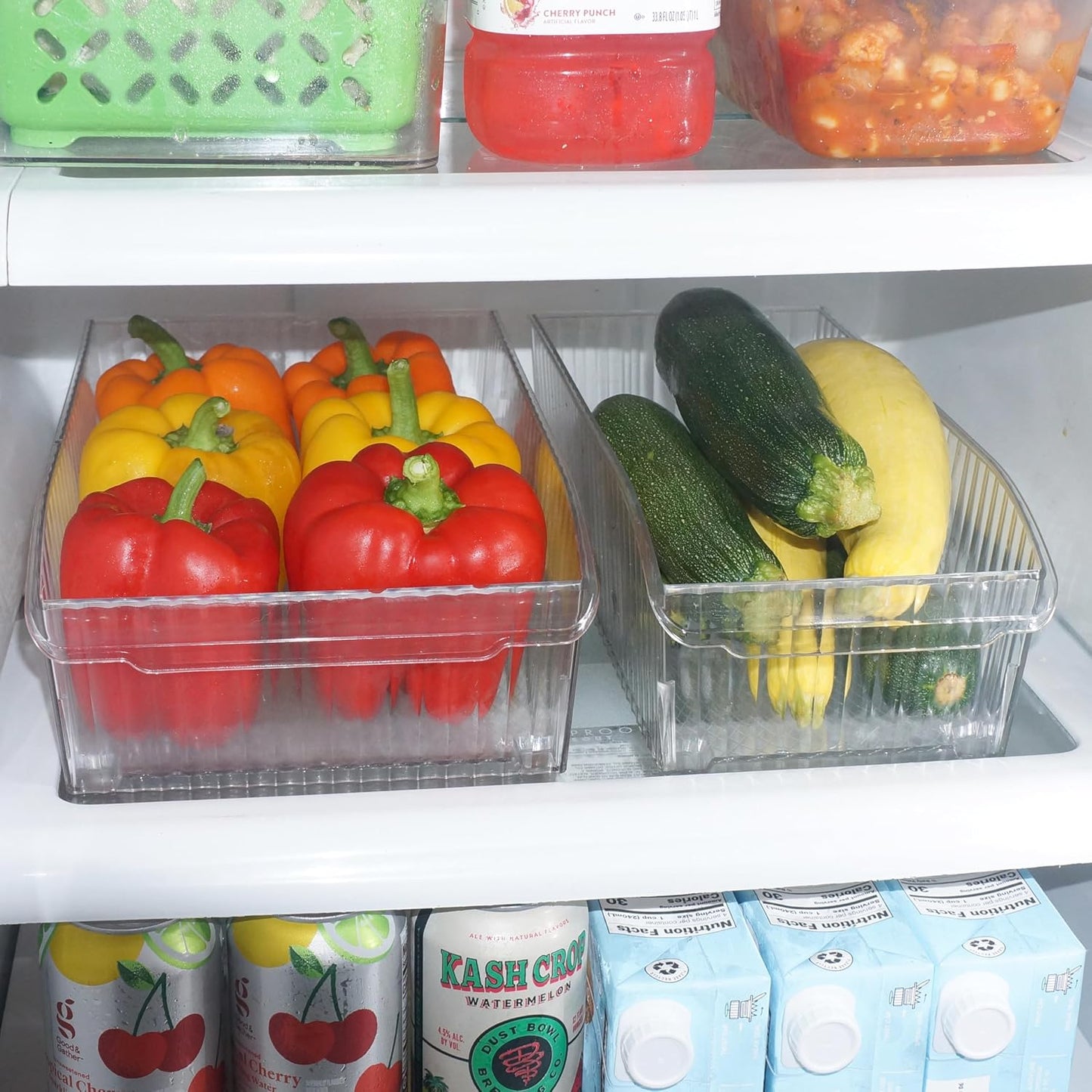 Contenedor acanalado con ruedas transparente cocina