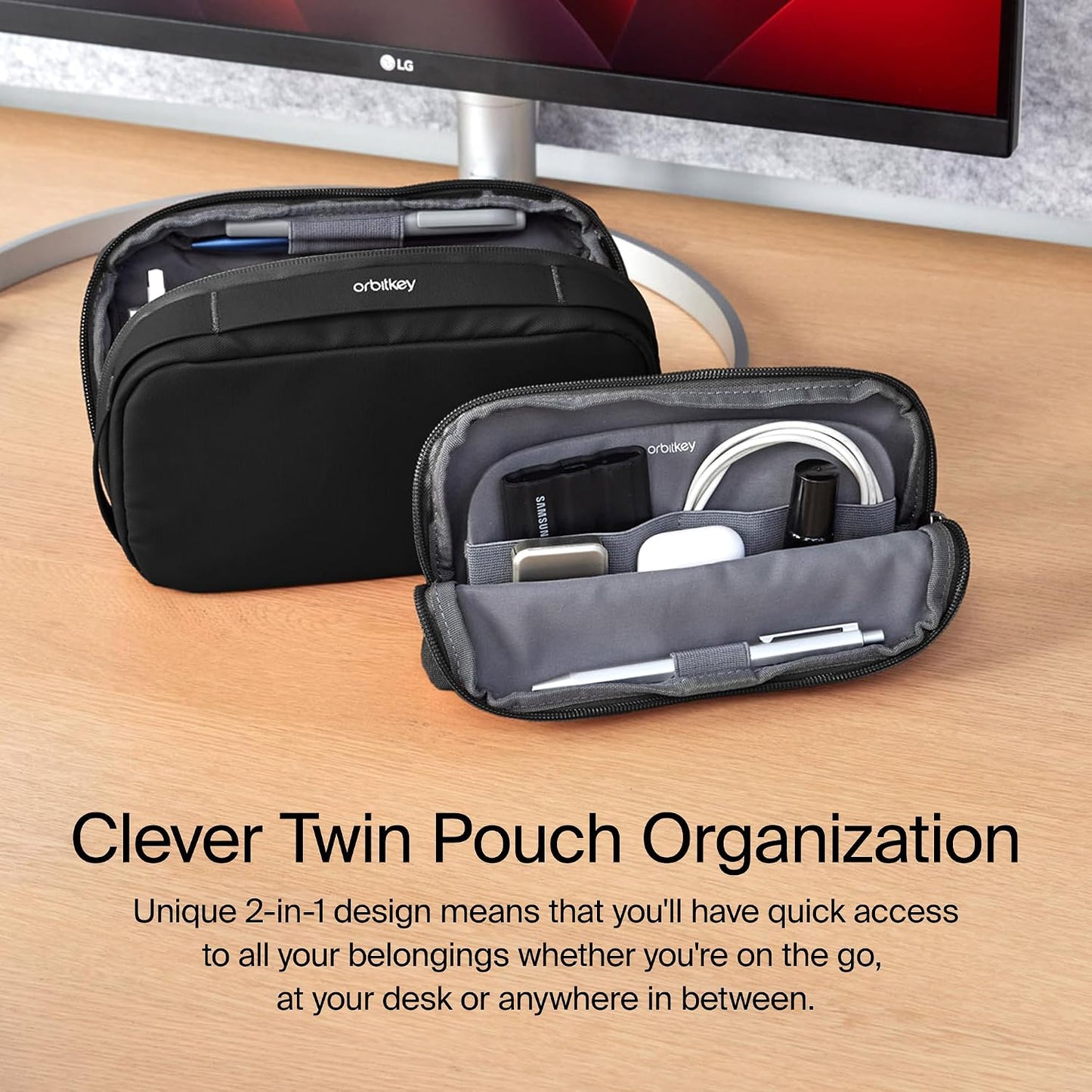 Bolsa 2en1 organizadora electrónicos viaje