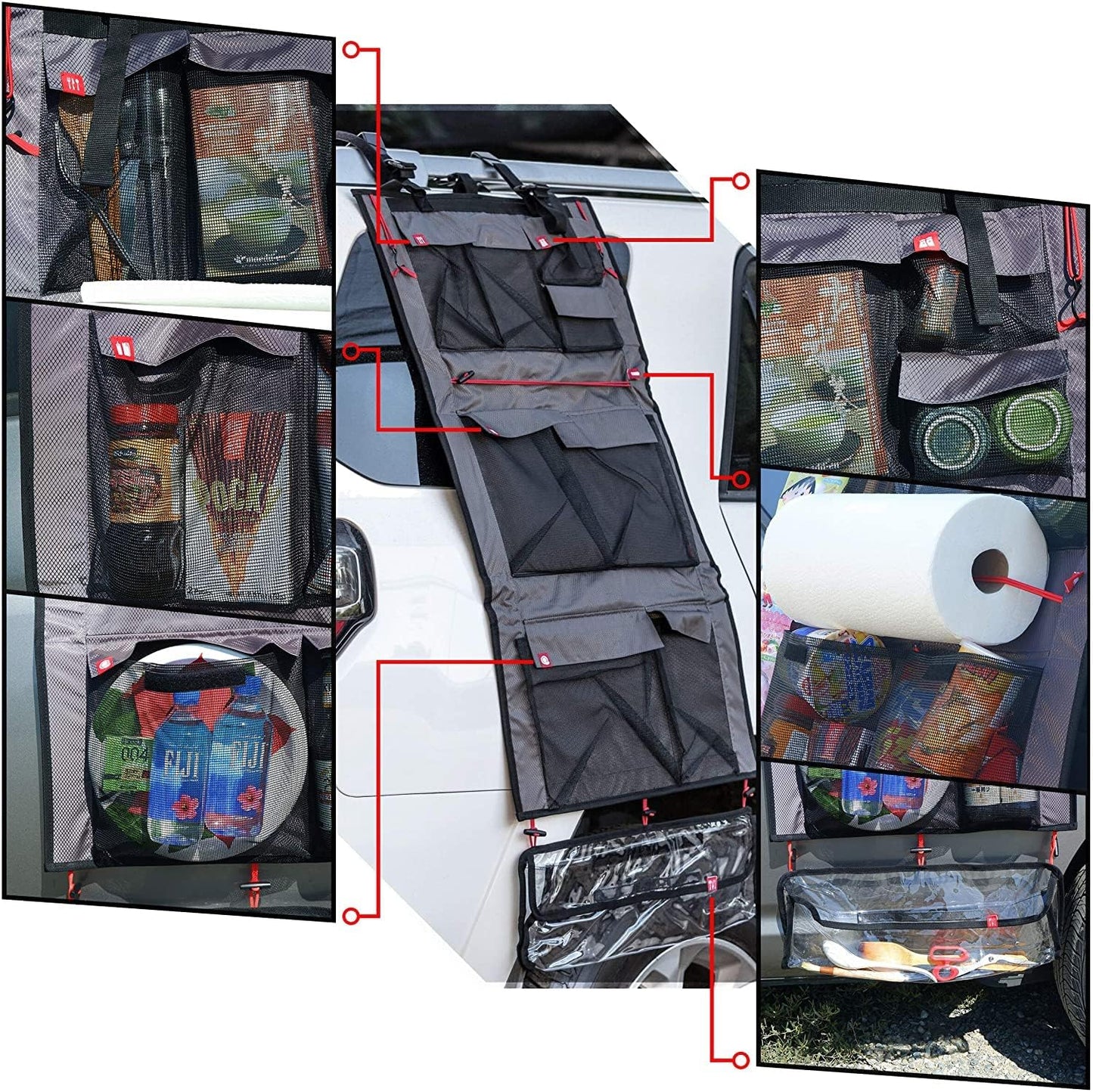 Organiz. bolsas colgar impermeable 21x50pulg