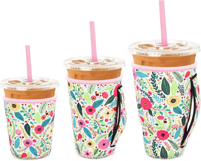 3 Pzas Fundas Neopreno Aisladas para Café Frío con Asa