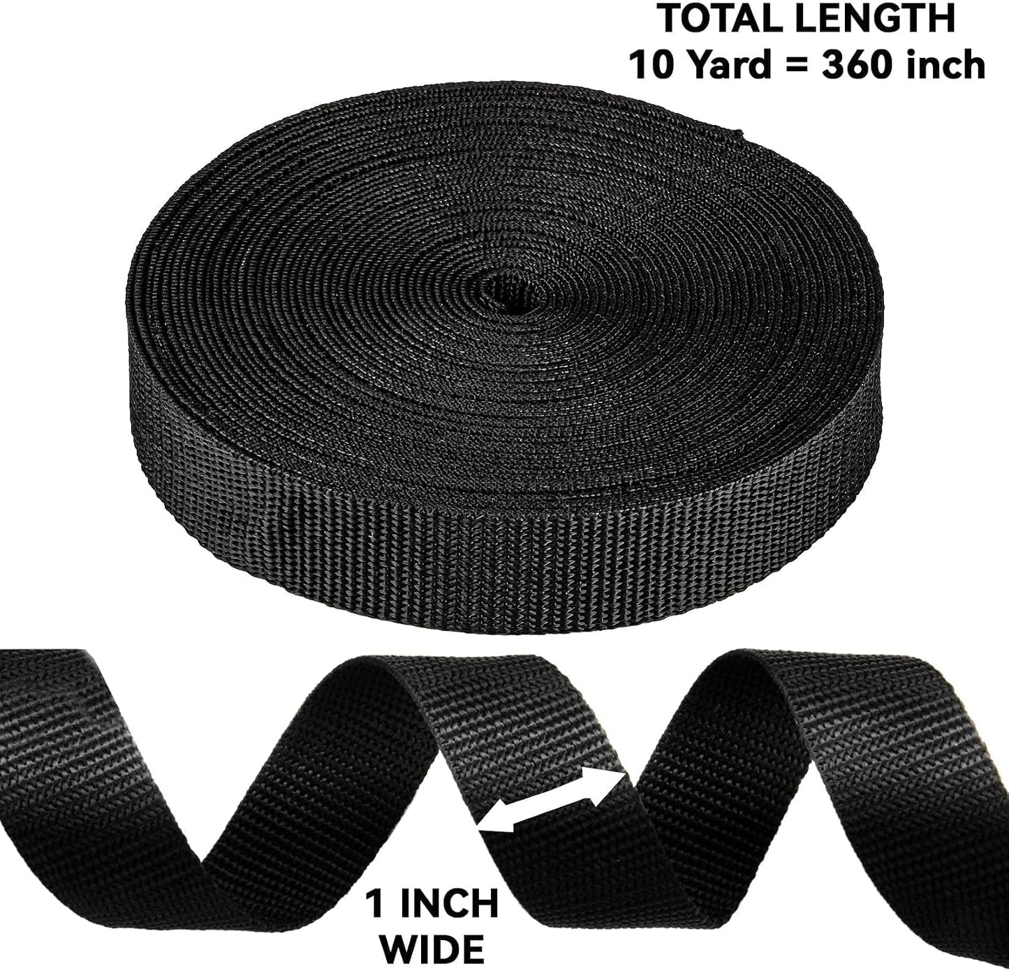 Correa 10 yardas para silla césped cinturón negro