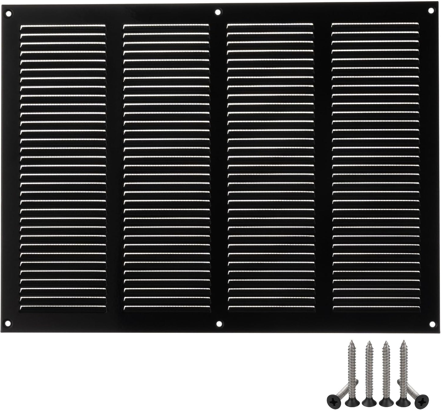 Cubierta ventilación 14x10pulg rejilla aire retorno metal negra