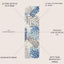 Alfombra 2x8ft diseño palmera bohemio gris/azul