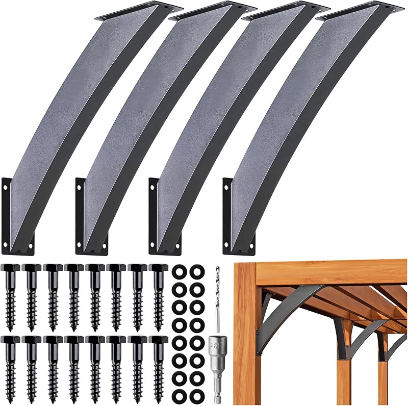 Soporte 45° para viga madera cenador 4 Pzas