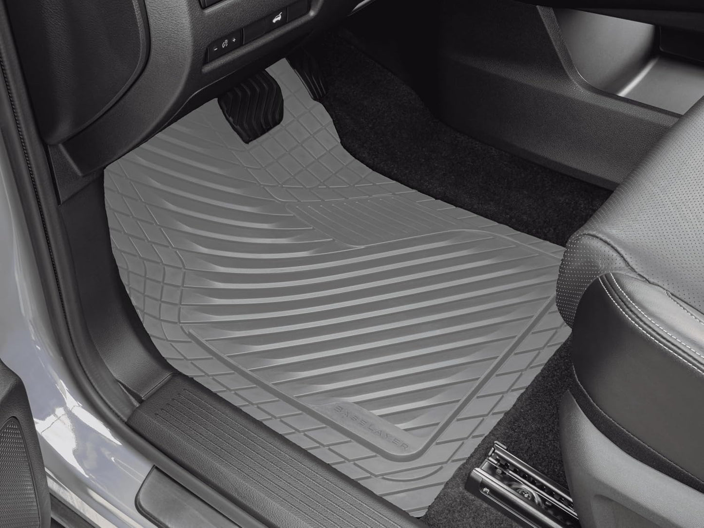 Alfombrillas piso coche gris 4 pzas impermeables