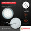 Luz LED superficie 12V anillo cromado 3"