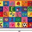 Alfombra educativa para niños 5x8ft antiderrap lavable