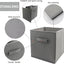 3 Pzas Cubos Almacenamiento Mini 9x7.5" Plegable Gris