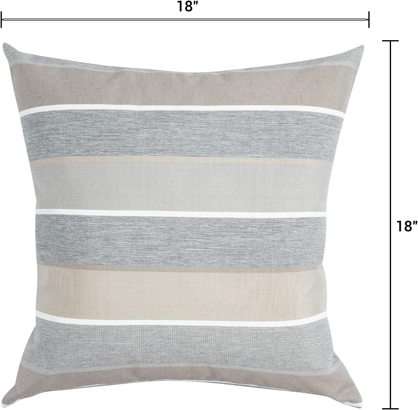 Almohadas patio 18x18" con inserto set 2 rayas