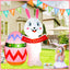 Inflable Pascua 5ft conejito con huevos LED para patio