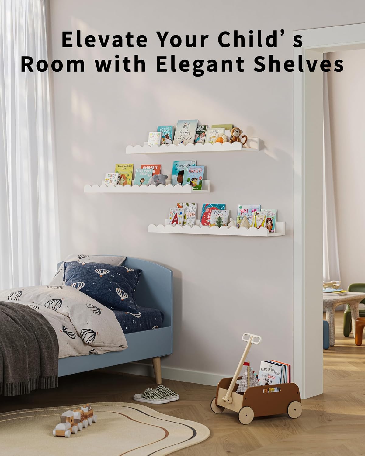 Estantes libros guardería set 3 decoración niños