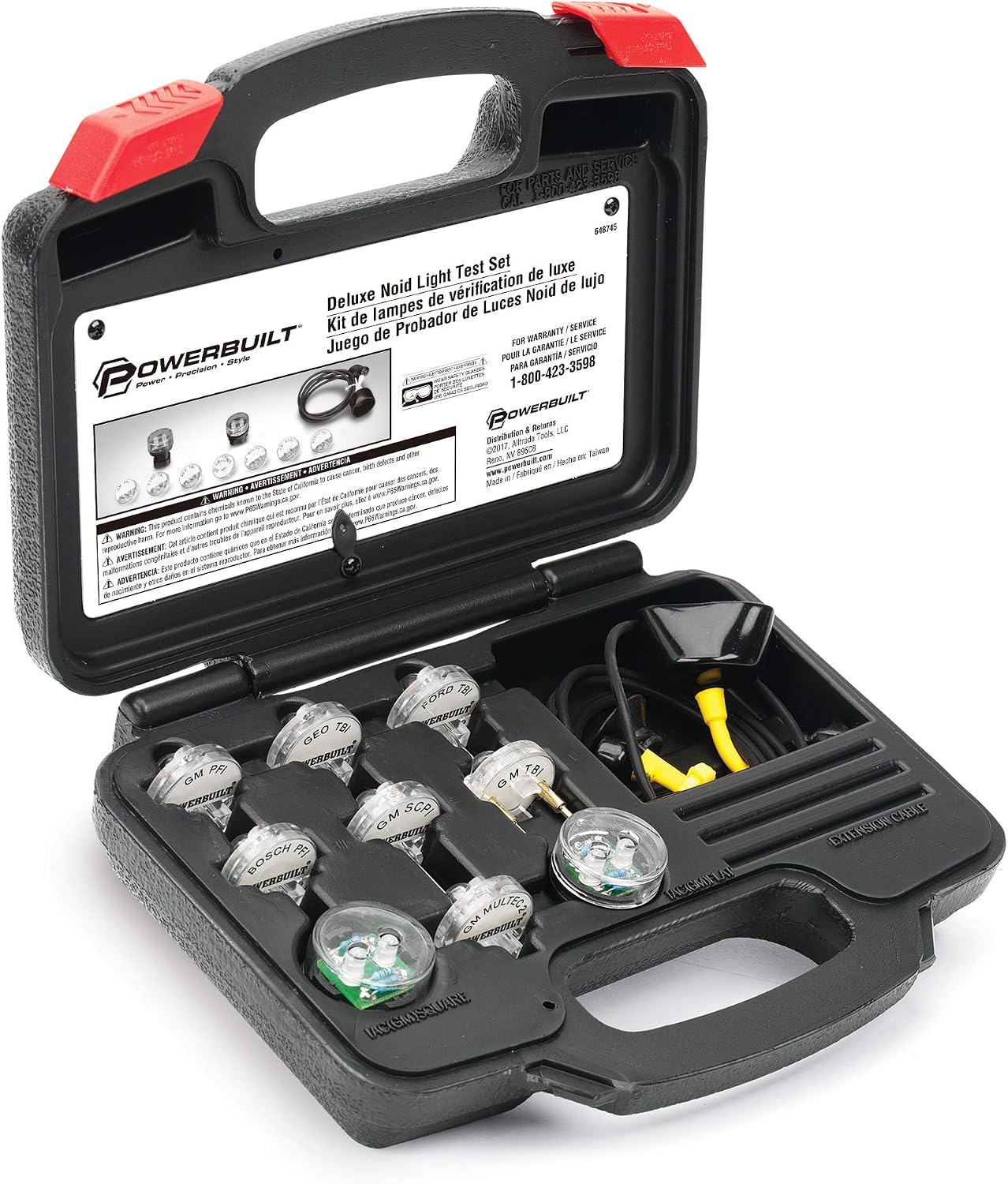 Set herramientas prueba inyectores negro