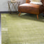 Alfombra rectangular verde claro/marfil 2'2"x3'1"