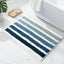 Alfombra baño náutica antideslizante 30x20pulg azul y blanco