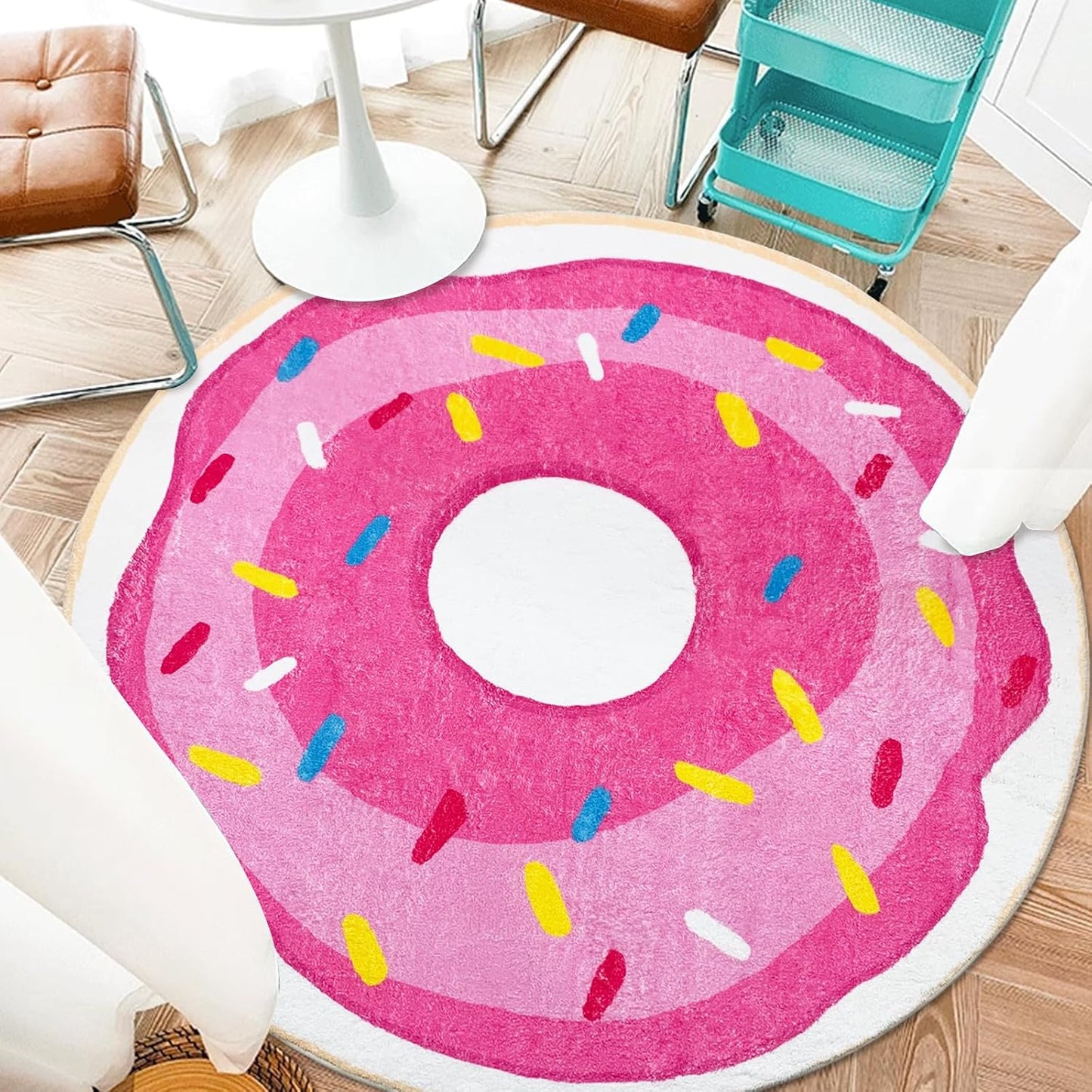 Alfombra redonda antiderrap para niños dormitorio sala