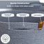 Cesta de cuerda algodón para almacenamiento gris