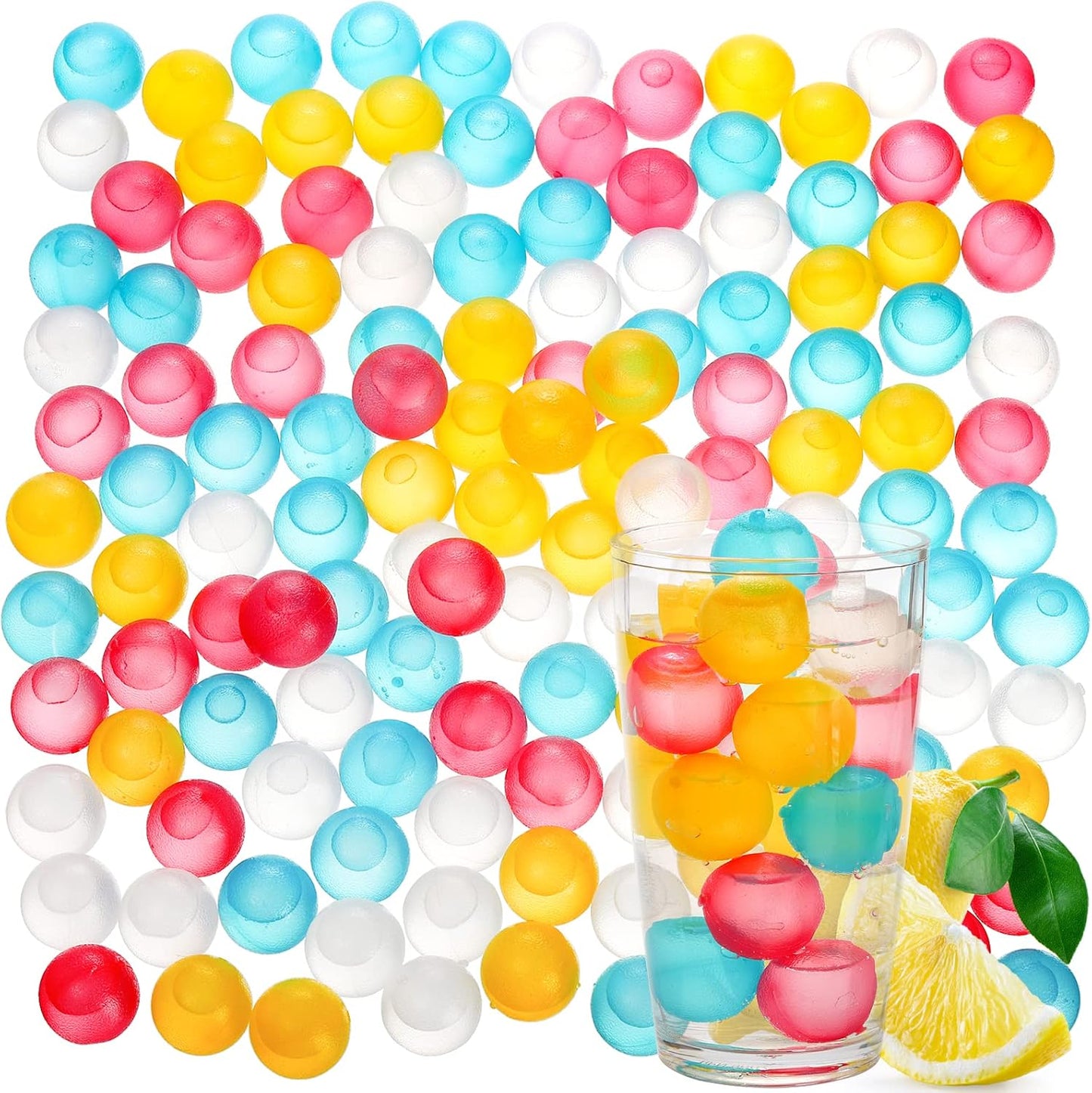 200 Cubos Hielo Reutilizables Plástico Colores Sin BPA