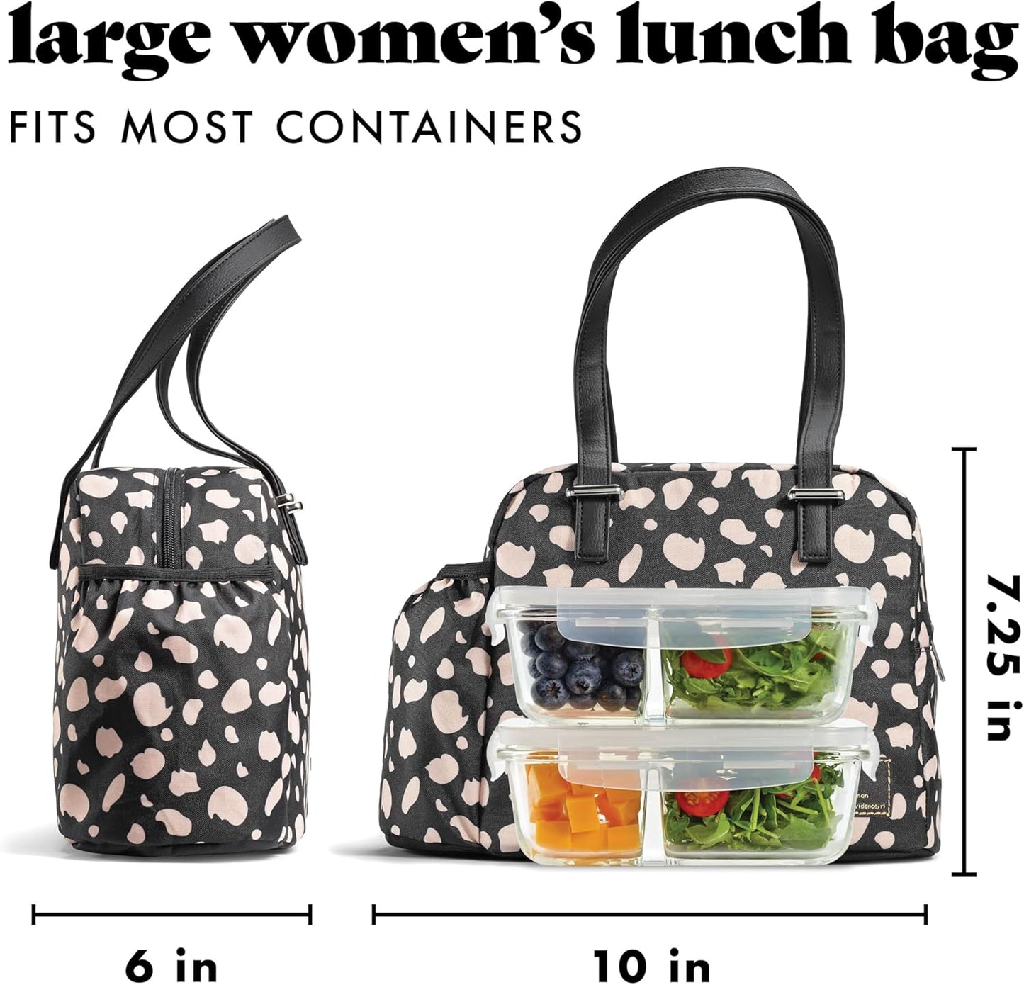 Bolsa almuerzo aislada con vaso paja o sola
