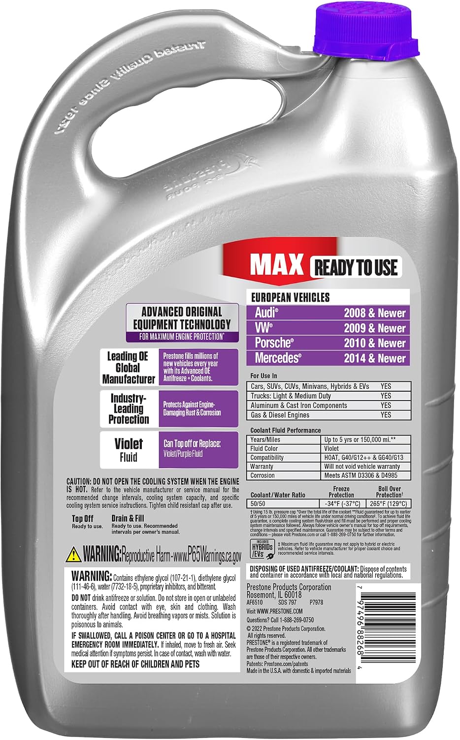 Anticongelante Euro Violet 50/50 Automotriz