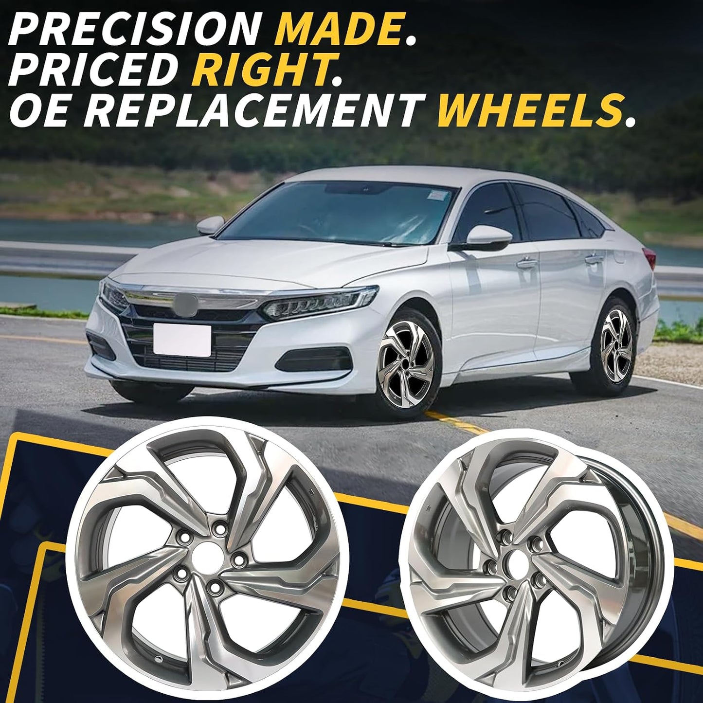 Llantas aluminio 17x7.5 pulg para Honda Accord ajuste