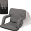 Silla reclinable portátil para estadio gris 38x20x4
