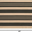 Alfombra puerta rayas negras y caqui reversible
