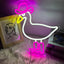 Letrero neón pato decoración pared con atenuador USB