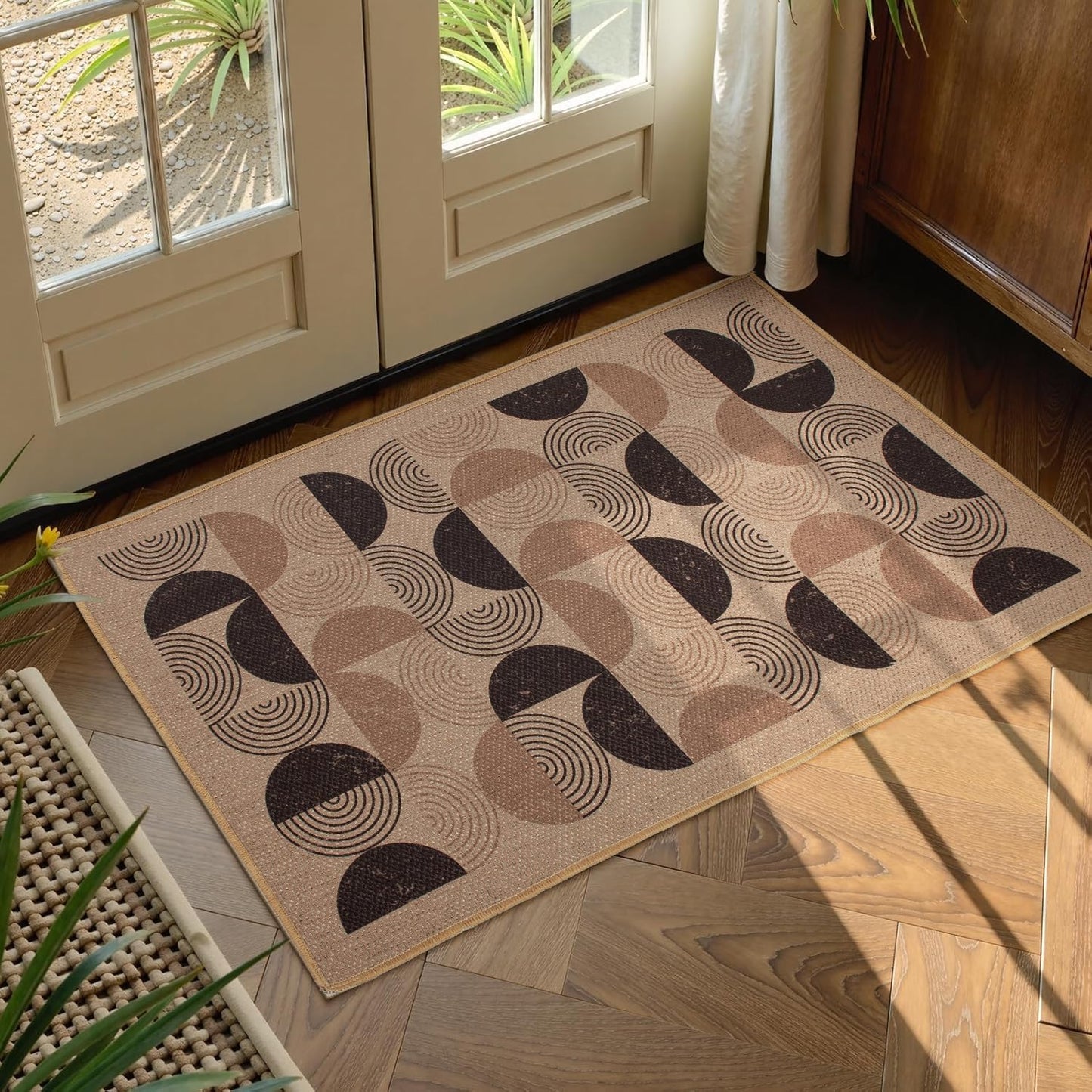 Alfombra yute geométrica 2x3pulg antiderrap